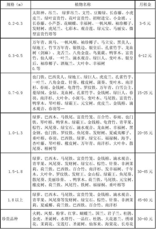 办公花卉租摆报价? 办公花卉租摆报价明细表!