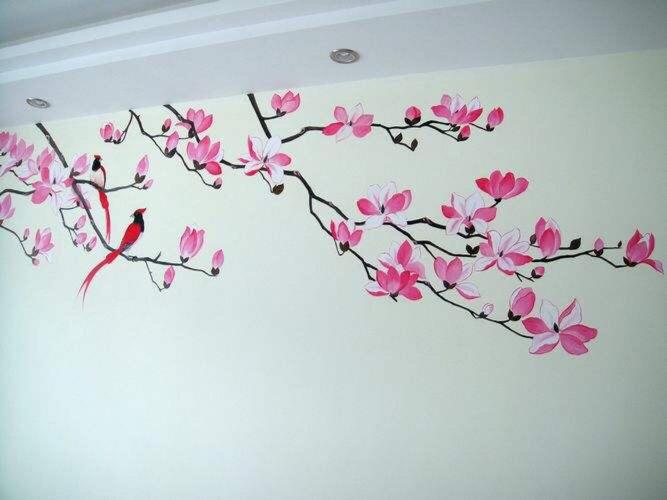 花卉简单墙绘图片? 花卉简单墙绘图片大全!